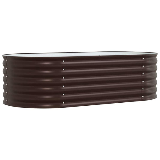 Canteiro de jardim elevado Castanho 160 x 80 x 44 cm Aço