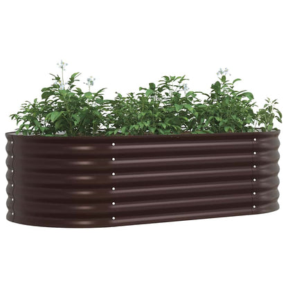 Canteiro de jardim elevado Castanho 160 x 80 x 44 cm Aço