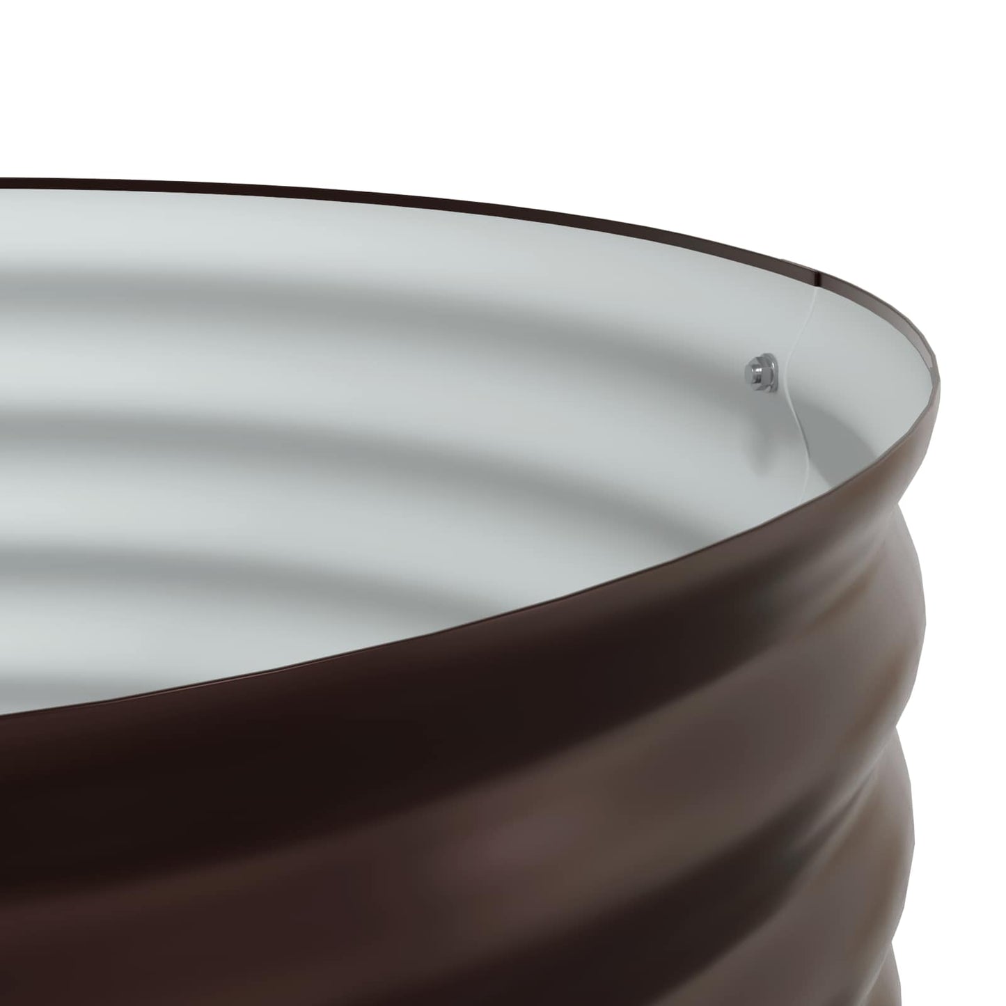 Canteiro de jardim elevado Castanho 80 x 80 x 44 cm Aço