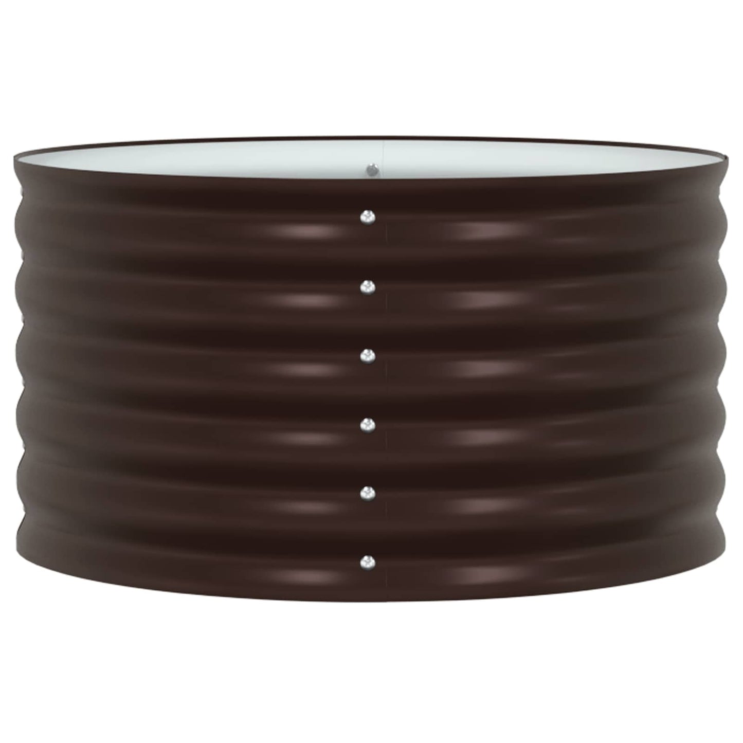 Canteiro de jardim elevado Castanho 80 x 80 x 44 cm Aço