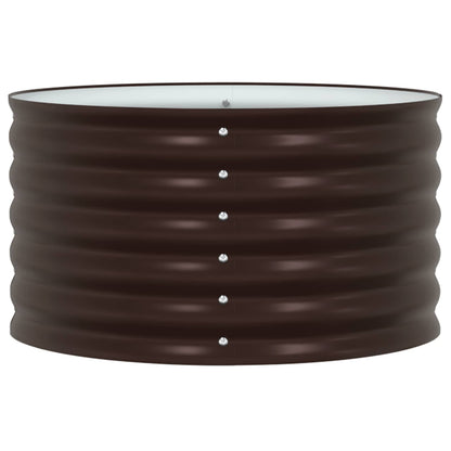 Canteiro de jardim elevado Castanho 80 x 80 x 44 cm Aço