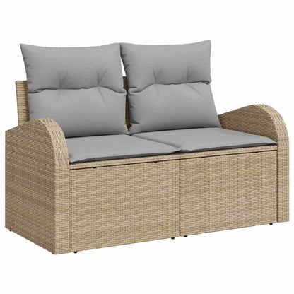 Conjunto de Sofá de Jardim 10 pcs bege e cinzento claro