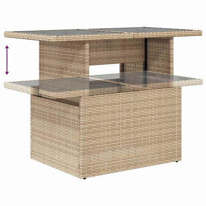 Conjunto de Sofá de Jardim 10 pcs bege e cinzento claro