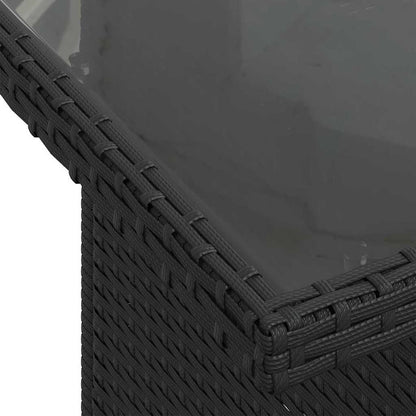 Conjunto de Sofá de Jardim com almofada 6 pcs Preto e creme