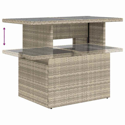 Conjunto de Sofá de Jardim com almofada 8 pcs Cinzento-claro