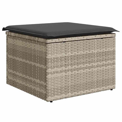 Conjunto de Sofá de Jardim com almofada 6 pcs Cinzento-claro