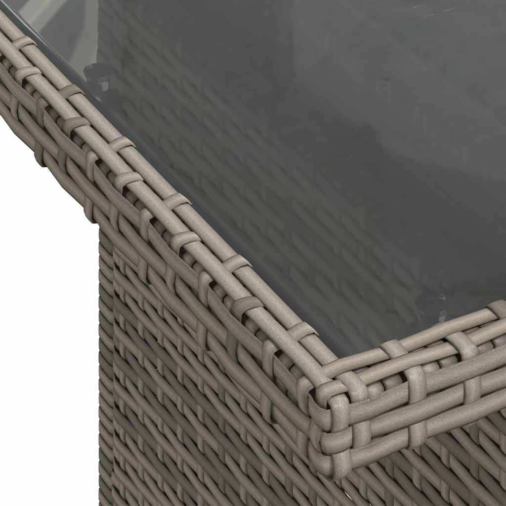 Conjunto de Sofá de Jardim com almofada 7 pcs Cinzeto