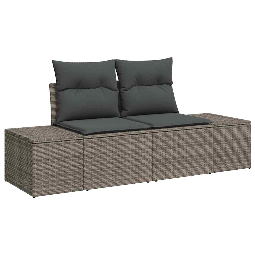 Conjunto de Sofá de Jardim com almofada 7 pcs Cinzeto