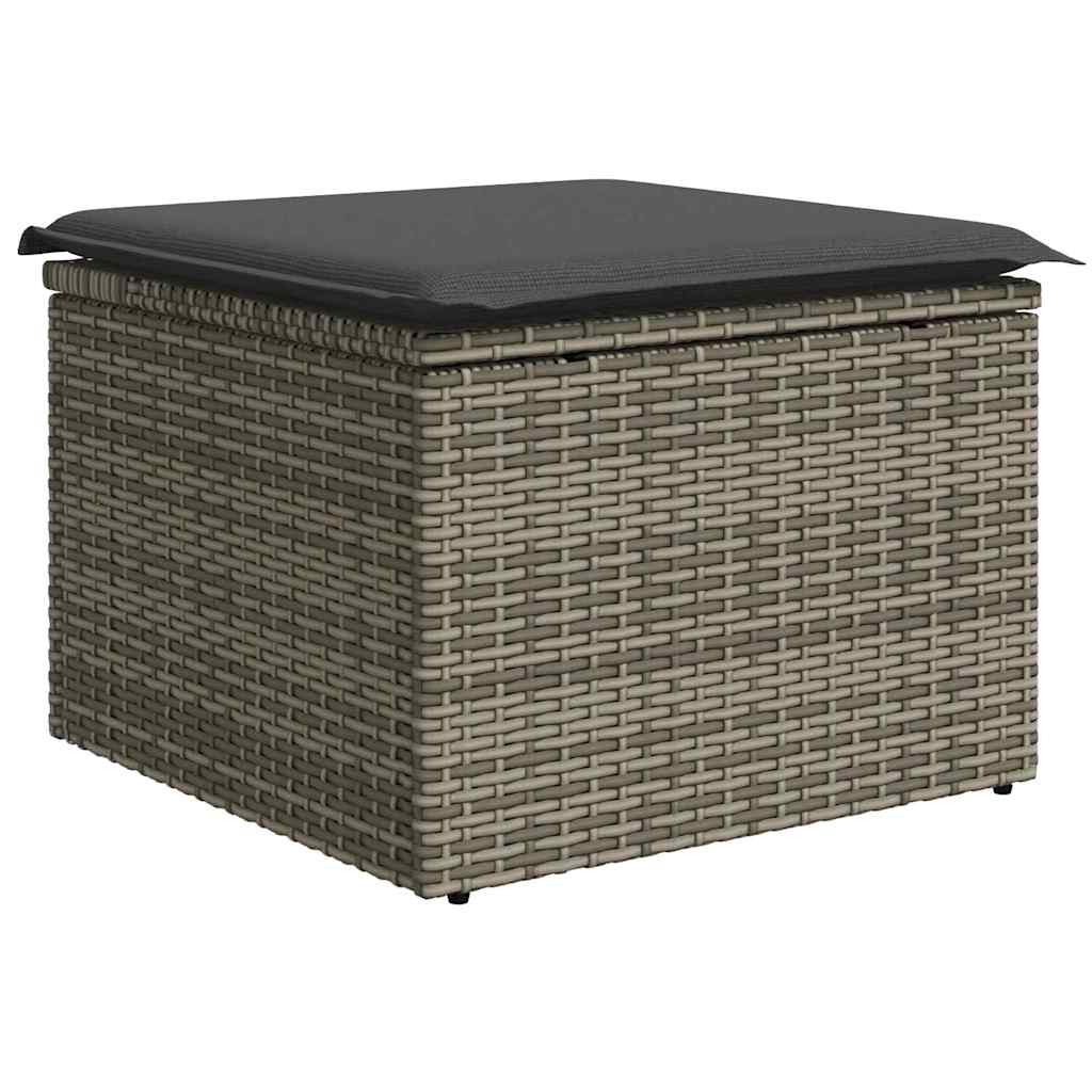 Conjunto de Sofá de Jardim com almofada 7 pcs Cinzeto