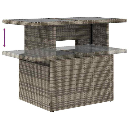 Conjunto de Sofá de Jardim com almofada 7 pcs Cinzeto