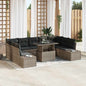 Conjunto de Sofá de Jardim com almofada 10 pcs Cinzeto