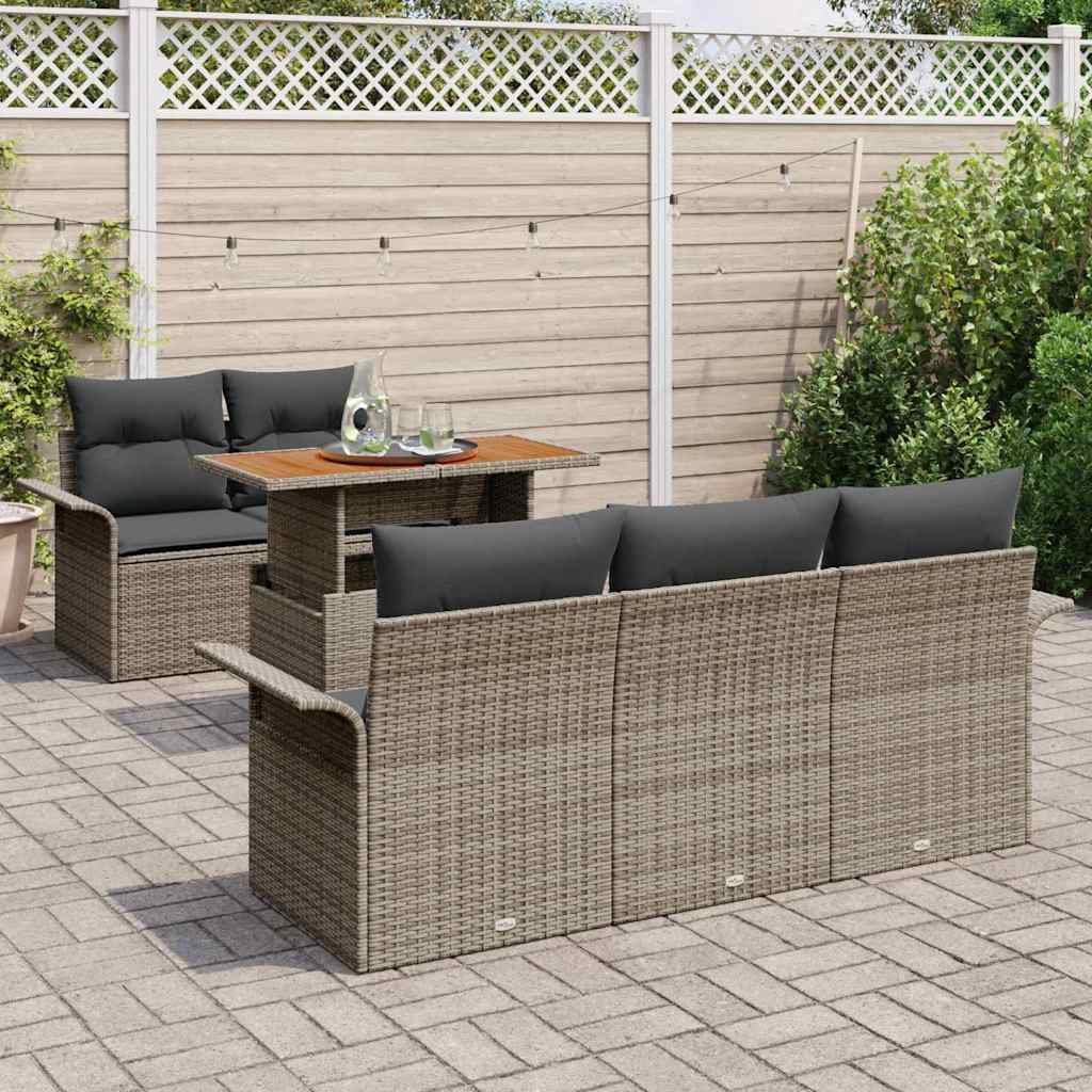 Conjunto de Sofá de Jardim 6 pcs Cinzeto 100 x 55 x 73 cm