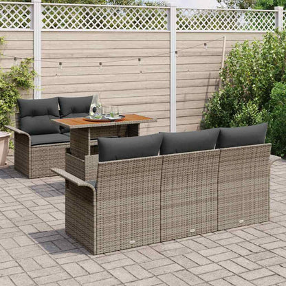 Conjunto de Sofá de Jardim 6 pcs Cinzeto 100 x 55 x 73 cm