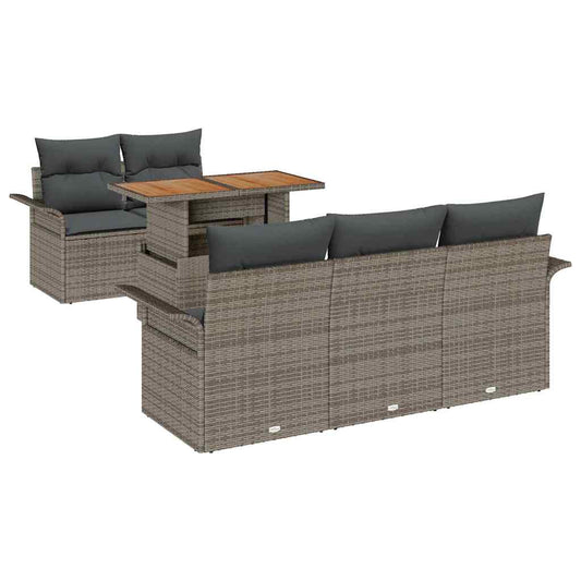 Conjunto de Sofá de Jardim 6 pcs Cinzeto 100 x 55 x 73 cm