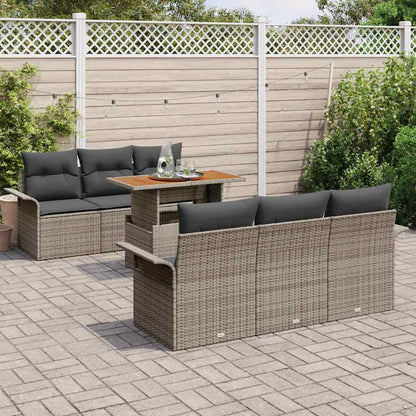 Conjunto de Sofá de Jardim 7 pcs Cinzeto 100 x 55 x 73 cm