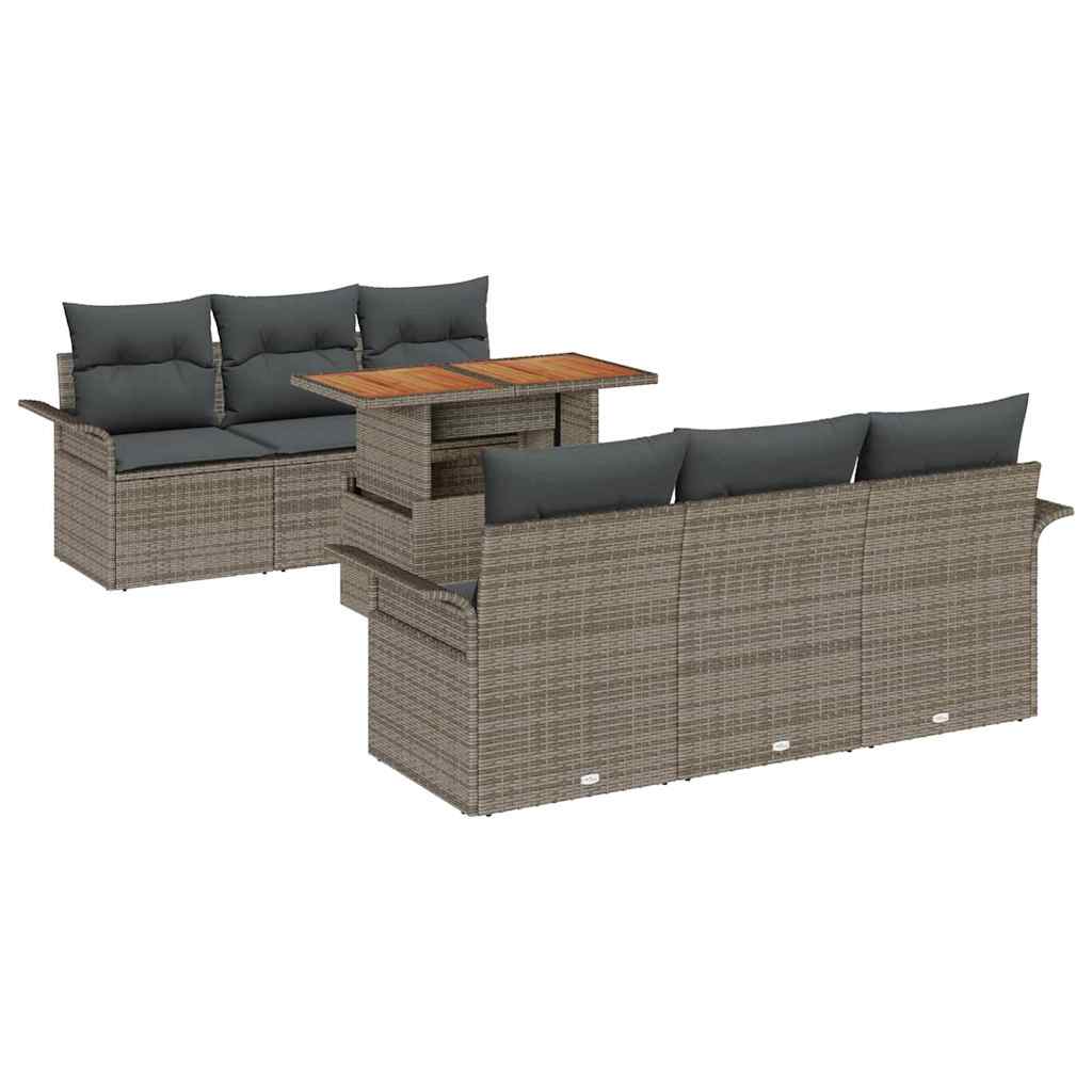 Conjunto de Sofá de Jardim 7 pcs Cinzeto 100 x 55 x 73 cm
