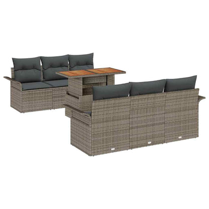 Conjunto de Sofá de Jardim 7 pcs Cinzeto 100 x 55 x 73 cm