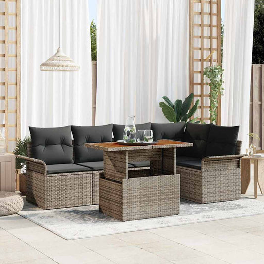 Conjunto de Sofá de Jardim 6 pcs Cinzeto 100 x 55 x 73 cm
