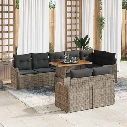 Conjunto de Sofá de Jardim 9 pcs Cinzeto 100 x 55 x 73 cm