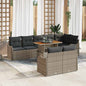 Conjunto de Sofá de Jardim 9 pcs Cinzeto 100 x 55 x 73 cm