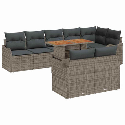 Conjunto de Sofá de Jardim 9 pcs Cinzeto 100 x 55 x 73 cm