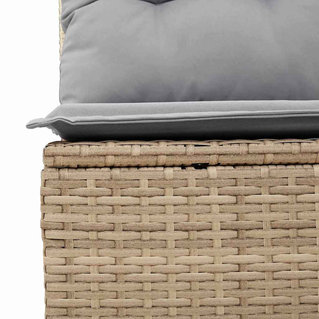 Conjunto de Sofá de Jardim 9 pcs Bege e Cinza 100 x 55 x 73 cm