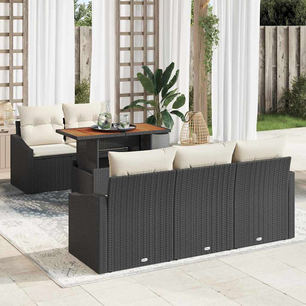 Conjunto de Jantar para Jardim Preto e Creme 100 x 55 x 73 cm