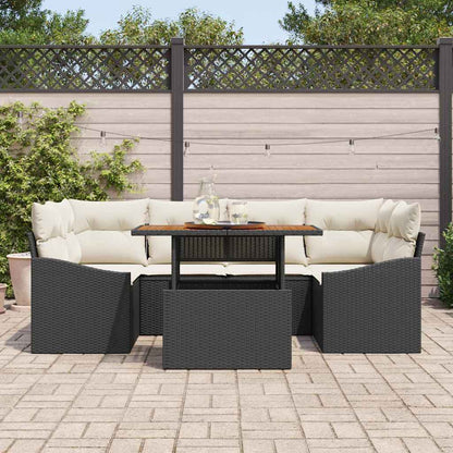 Conjunto de Jantar para Jardim Preto e Creme 100 x 55 x 73 cm