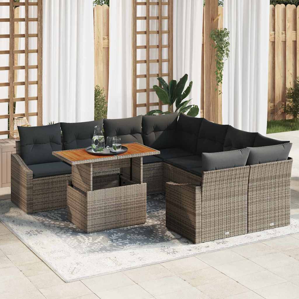 Conjunto de Jantar para Jardim Cinza e Marrom 100 x 55 x 73 cm
