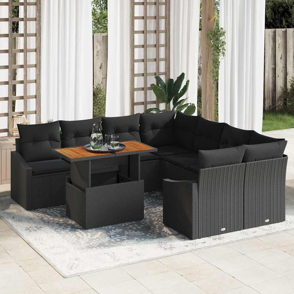 Conjunto de Jantar para Jardim Preto e Marrom 100 x 55 x 73 cm