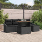 Conjunto de Jantar para Jardim 6 pcs Preto e Marrom