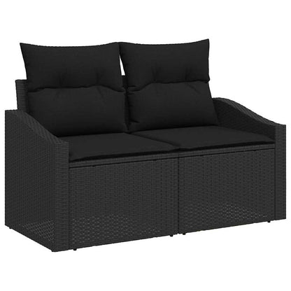 Conjunto de Jantar para Jardim 6 pcs Preto e Marrom