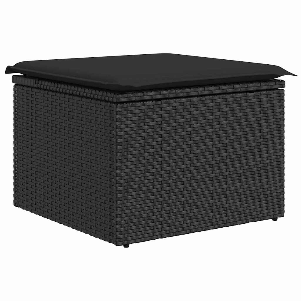 Conjunto de Jantar para Jardim 6 pcs Preto e Marrom