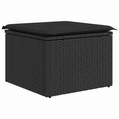 Conjunto de Jantar para Jardim 6 pcs Preto e Marrom