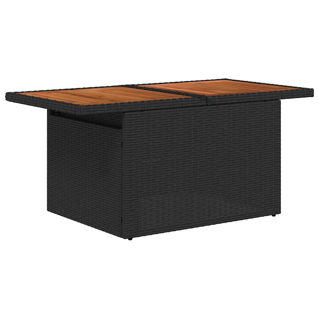 Conjunto de Jantar para Jardim 6 pcs Preto e Marrom
