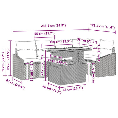 Conjunto de Jantar para Jardim Bege e Creme 100 x 55 x 73 cm