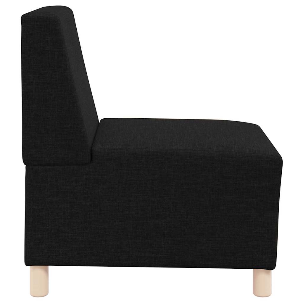 Unidade de Sofá Modular Sem Braços 2 pcs Preto 55 x 74 x 82 cm