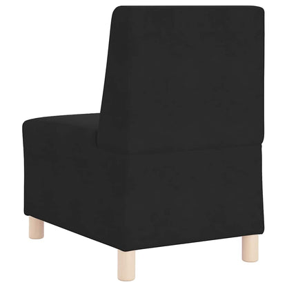Unidade de Sofá Modular Sem Braços 2 pcs Preto 55 x 74 x 82 cm