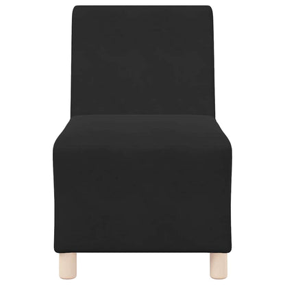 Unidade de Sofá Modular Sem Braços 2 pcs Preto 55 x 74 x 82 cm