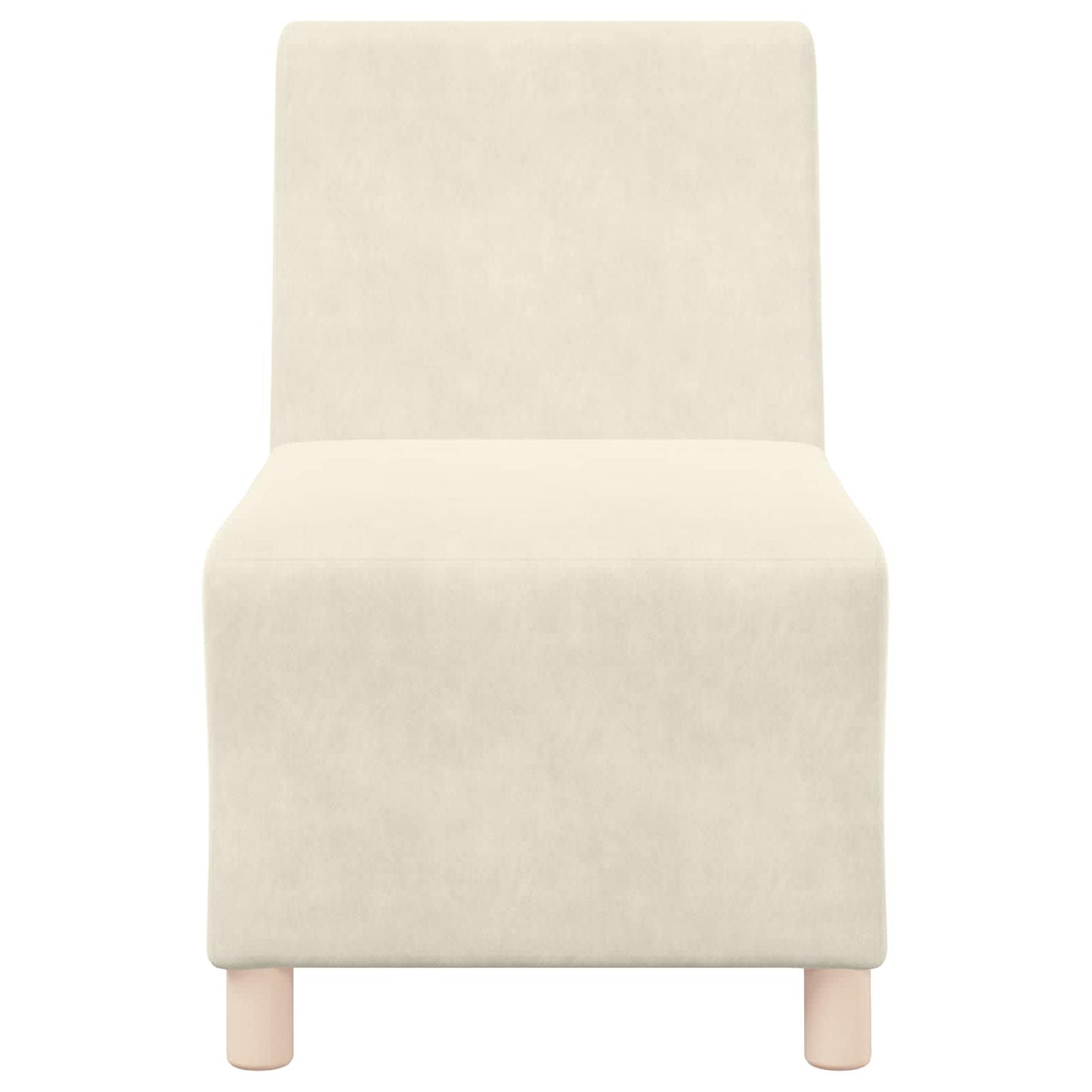 Unidade de Sofá Modular Sem Braços 2 pcs Creme 55 x 74 x 82 cm