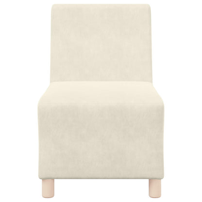 Unidade de Sofá Modular Sem Braços 2 pcs Creme 55 x 74 x 82 cm