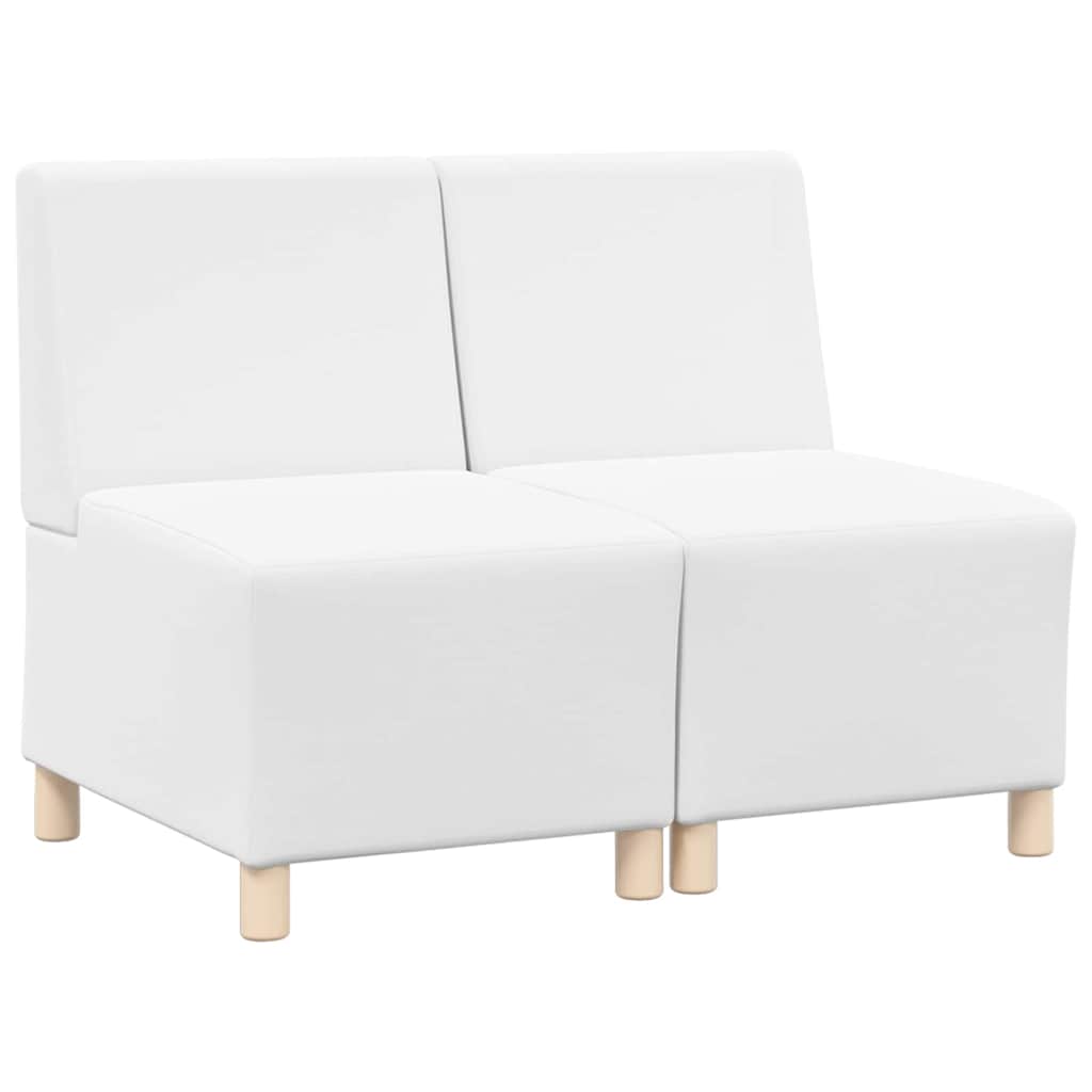 Unidade de Sofá Modular Sem Braços 2 pcs Branco 55 x 74 x 82 cm