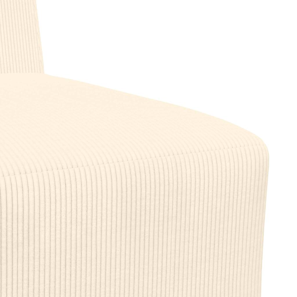 Unidade de Sofá Modular Sem Braços 2 pcs Creme 55 x 74 x 82 cm