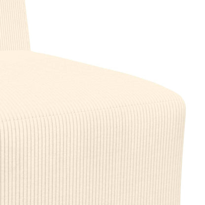 Unidade de Sofá Modular Sem Braços 2 pcs Creme 55 x 74 x 82 cm