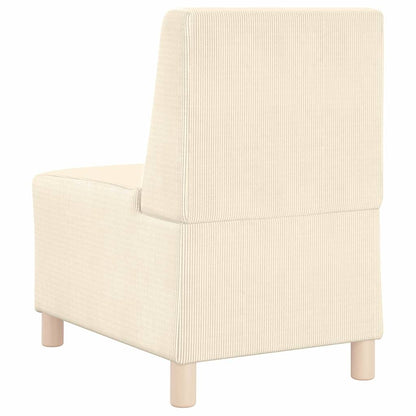 Unidade de Sofá Modular Sem Braços 2 pcs Creme 55 x 74 x 82 cm