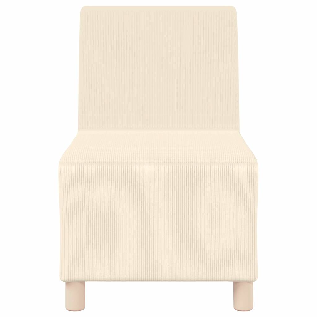 Unidade de Sofá Modular Sem Braços 2 pcs Creme 55 x 74 x 82 cm