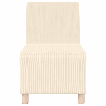 Unidade de Sofá Modular Sem Braços 2 pcs Creme 55 x 74 x 82 cm