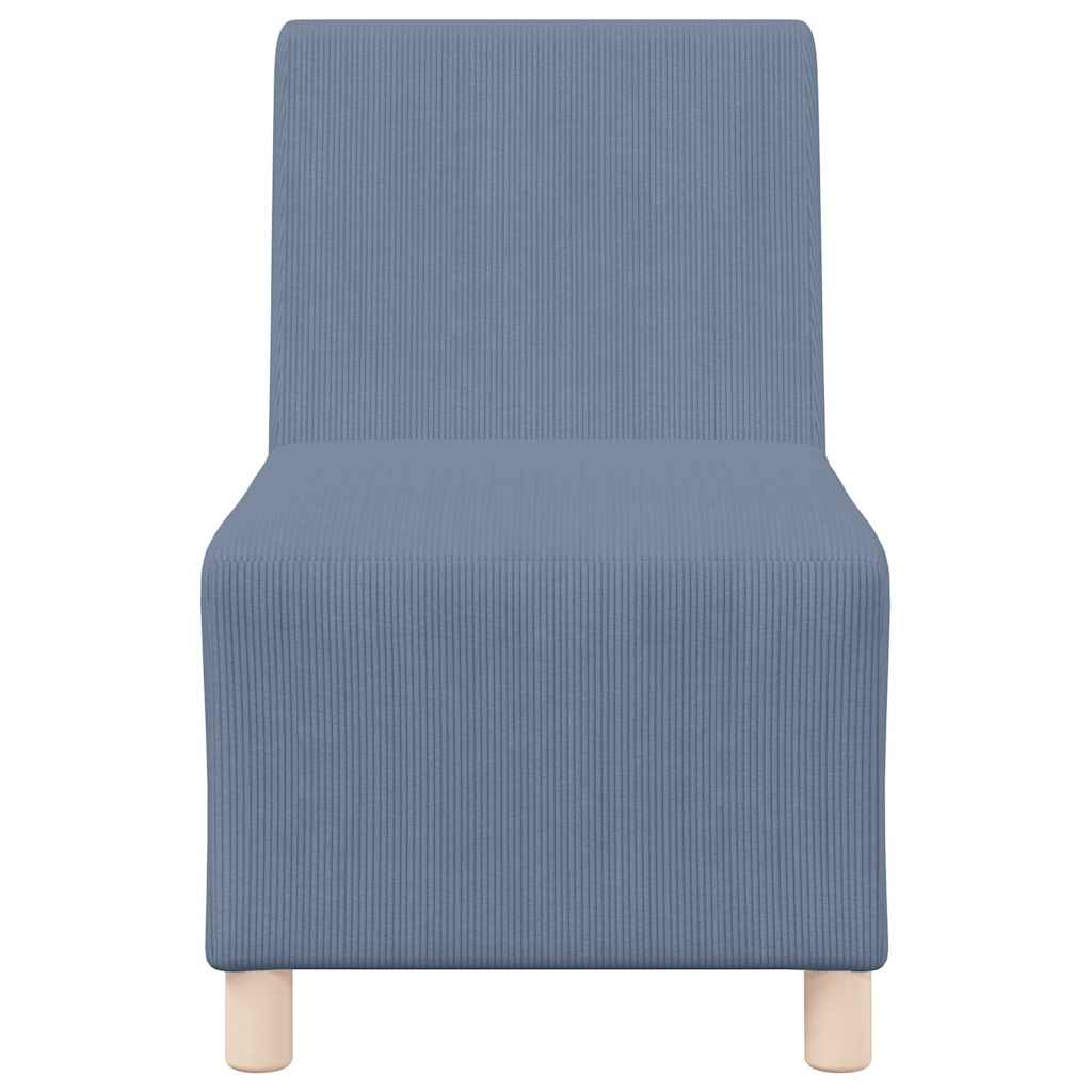 Unidade de Sofá Modular Sem Braços 2 pcs Azul 55 x 74 x 82 cm