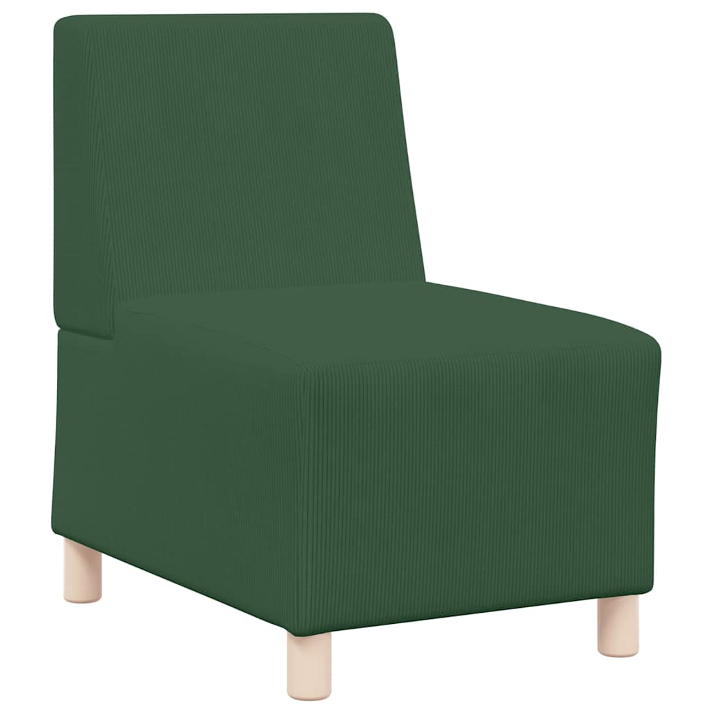 Unidade de Sofá Modular Sem Braços 2 pcs Verde Selva
