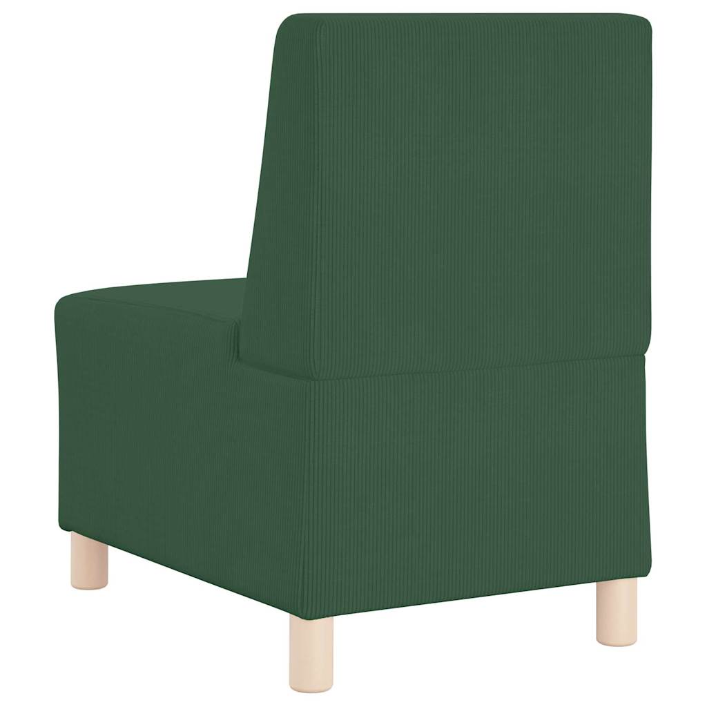 Unidade de Sofá Modular Sem Braços 2 pcs Verde Selva